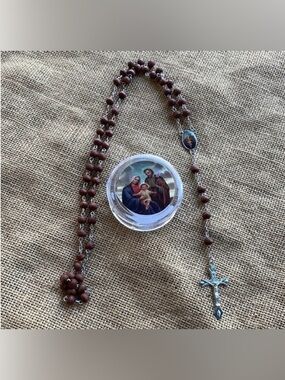 Holy Family Joseph Mary Jesus Rosary rosary Catholic unisex Wooden New New